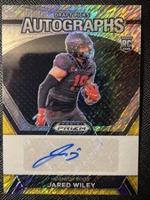 2024 Prizm Draft Picks - Draft Picks Autograph Jared Wiley FOTL Gold Shimmer /15
