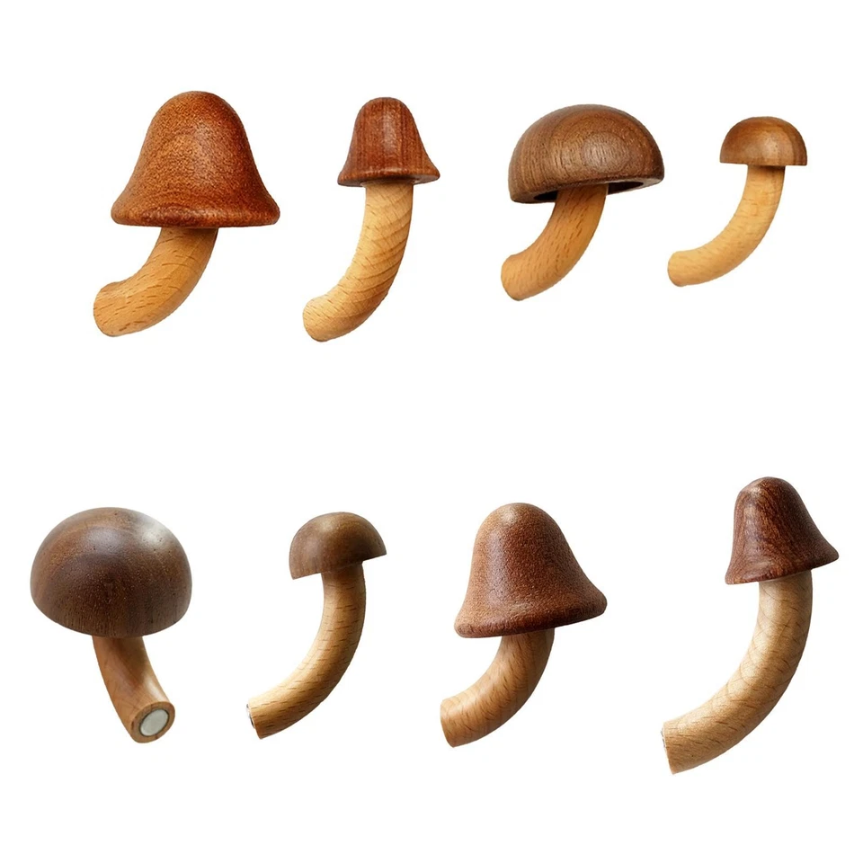 Autocollant de réfrigérateur champignon Décor de cuisine en bois Autocollant - Photo 1/1