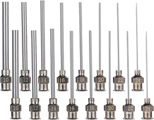 16PCS 1.5 Inch Stainless Steel Dispensing Needle Tip Blunt Syringe Needle with L
