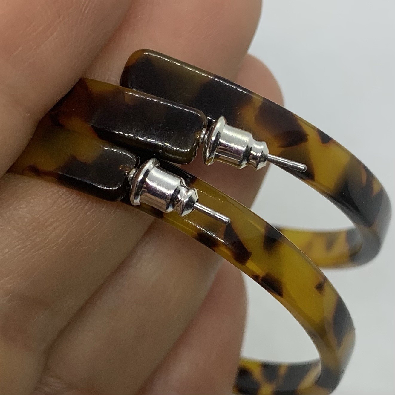 VTG TORTOISE SHELL ACRYLIC STATEMENT ROUND BIG DR… - image 12