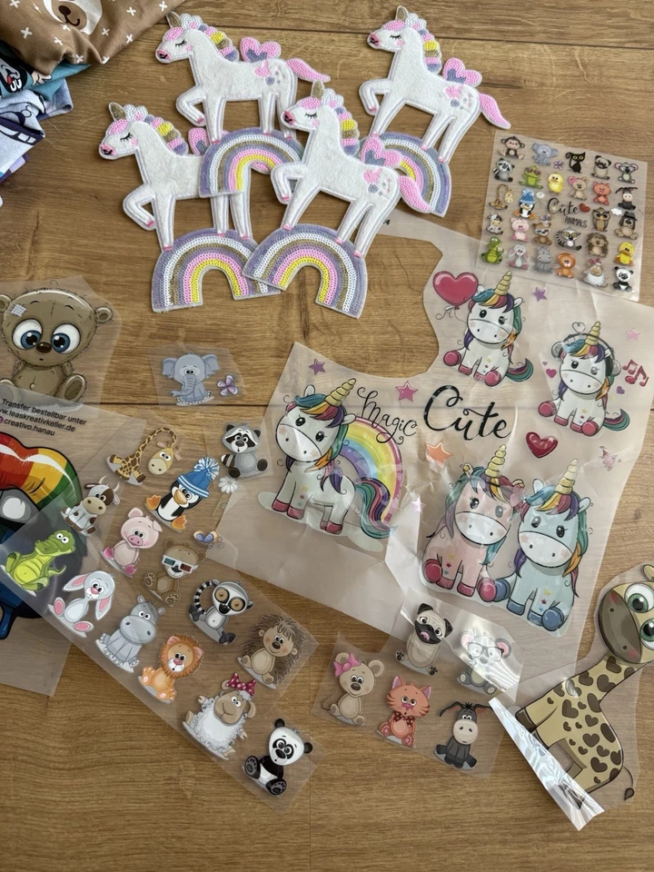 Stoffpaket Stoffe mit Bügelbildern Jersey Bauwollstoffe u.a.STOFF UND LIEBE Girl - Bild 2 von 4