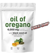 Micro Ingredients Oil Of Oregano, 6000mg With Black Seed Oil Certified Free Ship