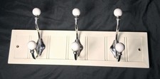 Hat Coat Rack 6 Hooks Metal Hooks on Wood