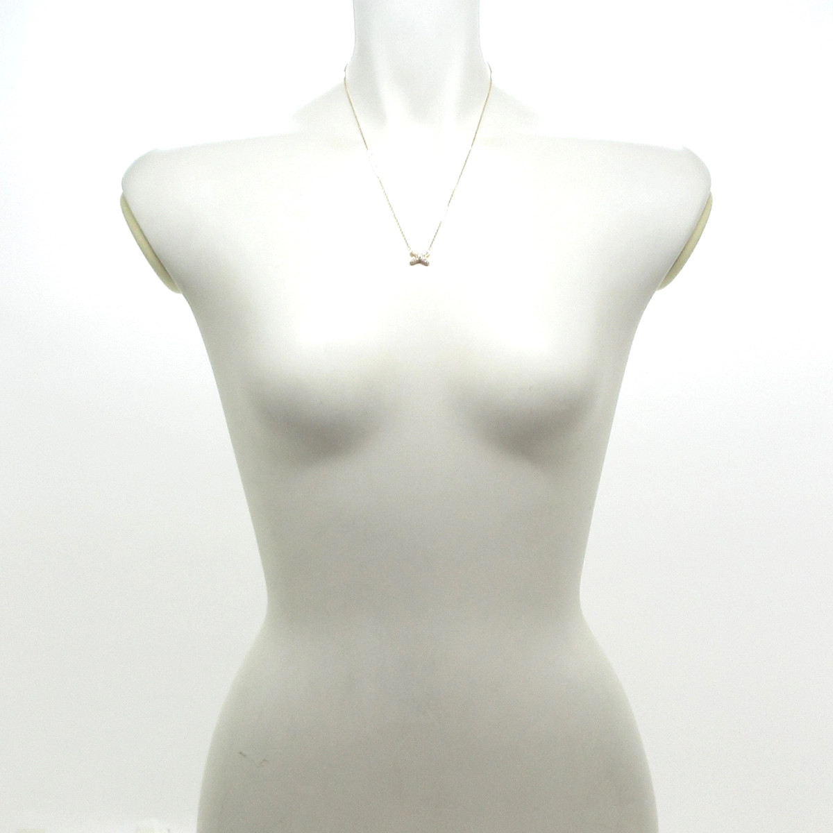 Auth CHAUMET Jeux de Liens 083221 18K Rose Gold Diamond 2****** Necklace