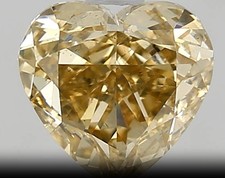 1.02ct GIA Certified Natural Fancy Brown Yellow Heart Cut Loose Diamond 1959.80 per carat