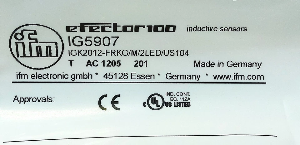 Efector IGK2012-FRKG/M/2LED/US-104 IG5907 10-36 V DC Inductive Proximity Sensor - Image 4 of 4