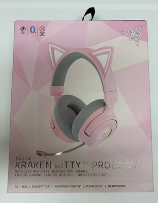 Razer Kraken Kitty V3 Pro Quartz Wireless RGB Headset Pink/White