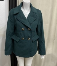 John Lewis Women’s Coat Double Breasted Peacoat Size UK 10