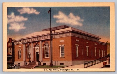 Postcard Washington PA U. S. Post Office