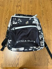 Buckle Black Backpack Flower Bag Clean Cute Women s Floral