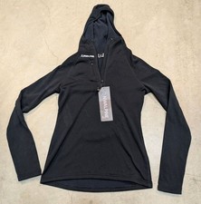 NWT Northwest Alpine Women's XS Black Zip-Up Hoodie Thermal Lined USA Made