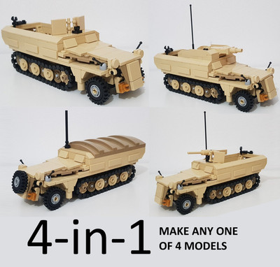 Brickmania SdKfz 251 Ausf D - FOUR IN ONE - BKM2237 - Lego + Anleitung