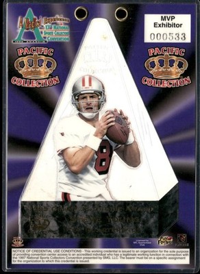 1995 Crown Royale Cramer's Choice Jumbos National MVP Exhibitor Pass Steve Young