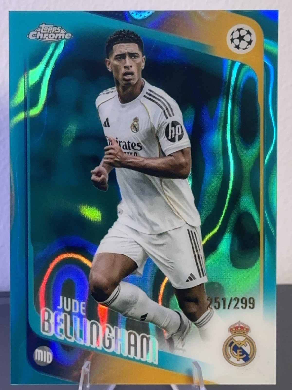 Jude Bellingham 2025-26 Topps Chrome Teal Lava Refractor /299 #64 Real Madrid