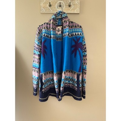 Juicy Couture Y2K Women's Wool Angora Tropical Cardigan Sweater