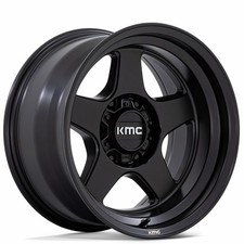 17x9 Kmc Wheels Km728 Lobo Matte Black Off-road Rims 4pcs