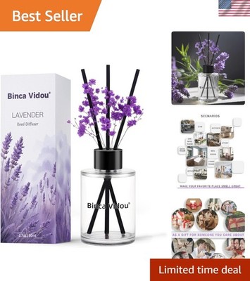 Reed Diffuser, Lavender Reed Oil Diffusers Set for Office Decor Bedroom Livin...