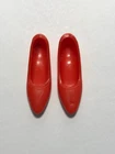 Vintage Barbie SOFT RED FLATS - FLAT SHOES - JAPAN -  Knit Hit  (1960s)