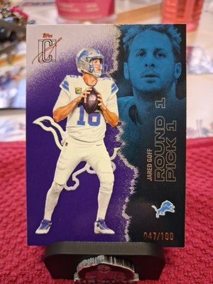 2025-26 Topps Signature Class Jared Goff #58 Purple Parallel Detroit Lions /100