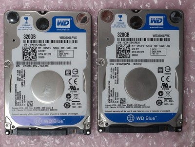 2 WD Blue WD3200LPVX 320GB 5400 RPM 8MB Cache SATA 6Gbs 2.5'' Notebook Hard Drive