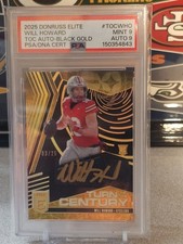 2025 Donruss Elite - Turn of the Century Autographs Will Howard Black Gold /25