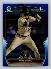 Mike Boeve 2023 Bowman Draft Chrome 1st Blue Refractor /150 #BDC-192 Brewers