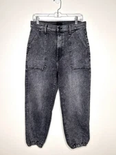 Mother Wrapper Patch Springy Ankle Jeans Sz 31 Train Stops