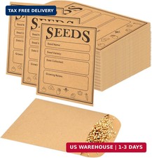 150pcs Seed Saving Envelopes 4.7x3.1 Inch  Reusable Seed Kraft Storage Organize