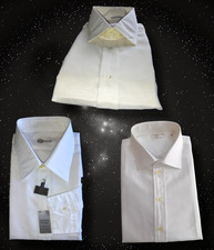 Vintage 70s Classic Smooth Real Ceremony White Shirt Large Size VTG