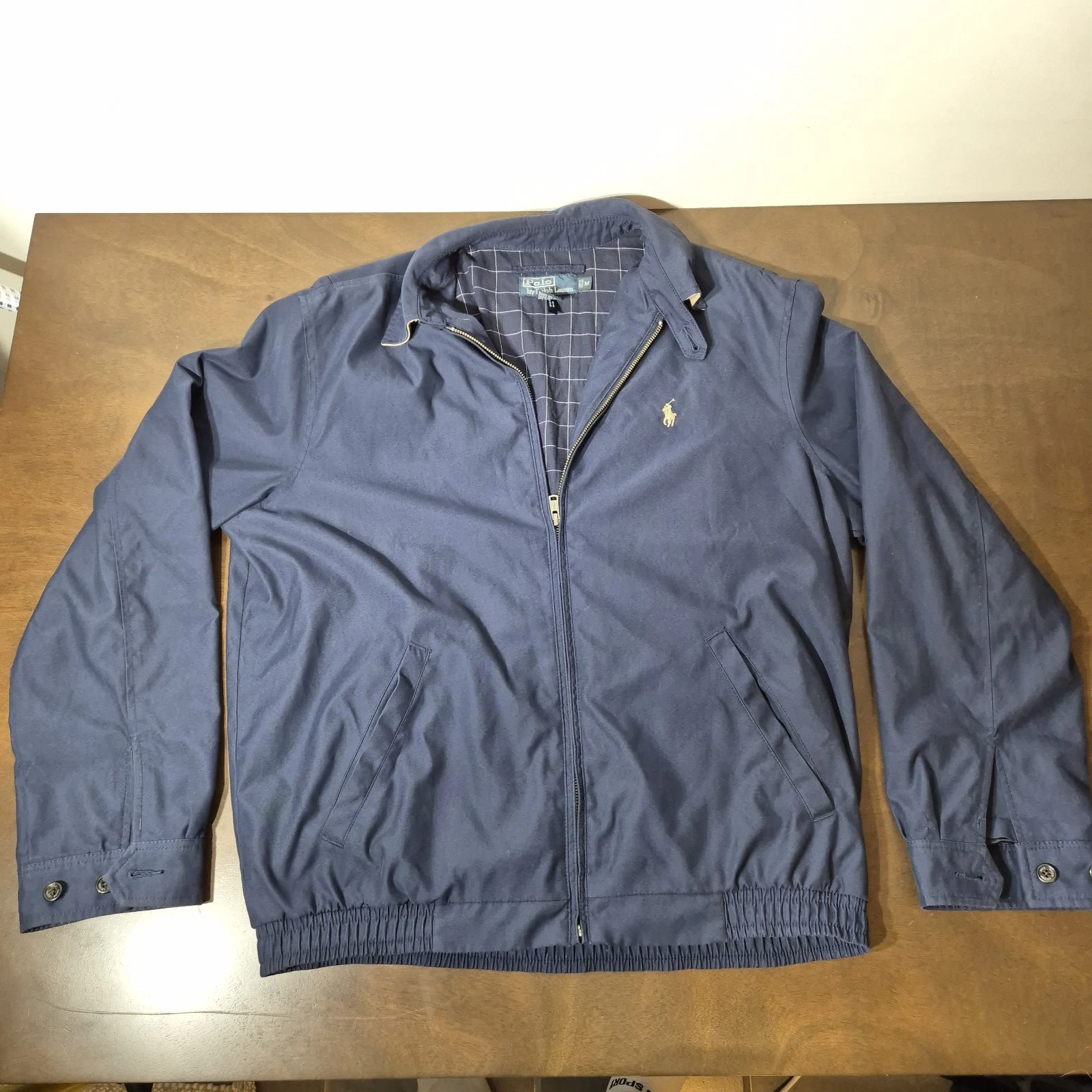Vintage Polo Ralph Lauren Bi-Swing Harrington Windbreaker Jacket Navy Men’s M