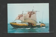 Postcard-"Brendan"-Curragh-Retracing of St.Brendan's 6th Century Legendary Voyag