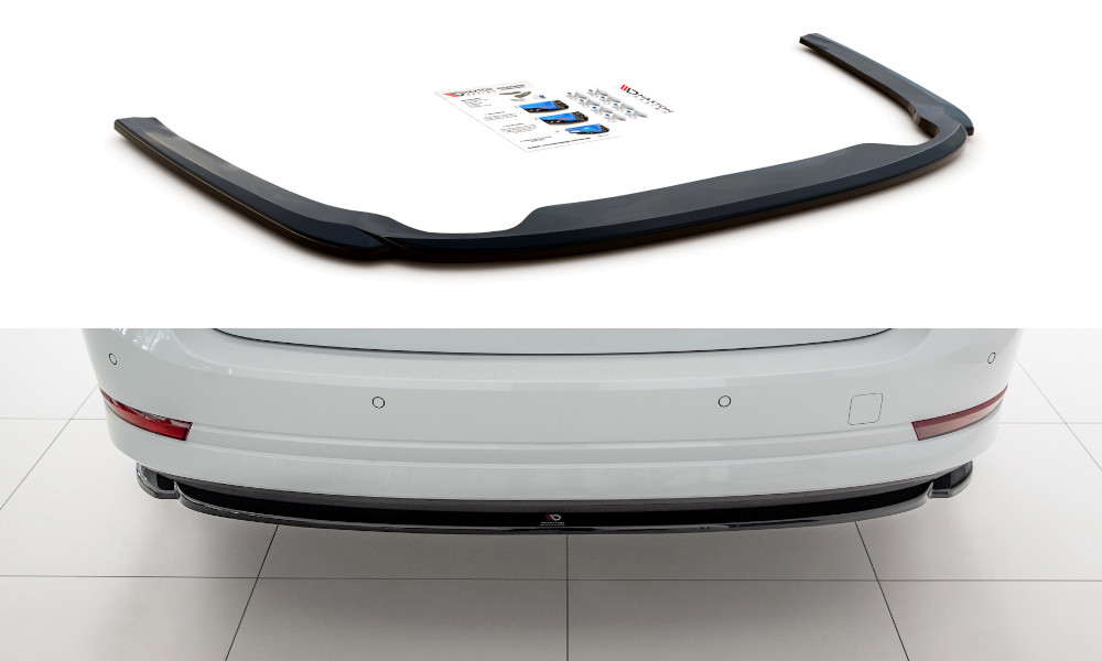Splitter arriere Maxton Octavia Mk4 noir brillant contre look banal