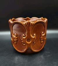 Mid-century West German Hexagonal Slip Decorated (Barbotine) Planter, Cachepot