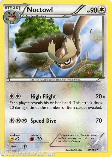 Noctowl 120/162 BREAKthrough Rare Mint Pokemon Card