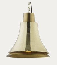 Andrew Martin Bell Pendant Light Polished Brass Kelly Hoppen Designer Lamp