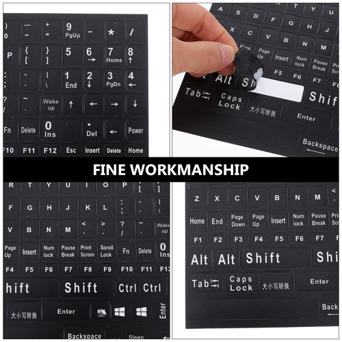 2 Sheets Englische Tastaturaufkleber Für Computer Laptop -Tastaturaufkleber - 第 4/12 張圖片