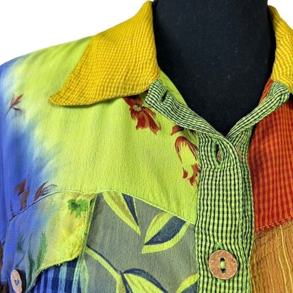 Sacred Threads Multicolor Patchwork Jacket - image 6