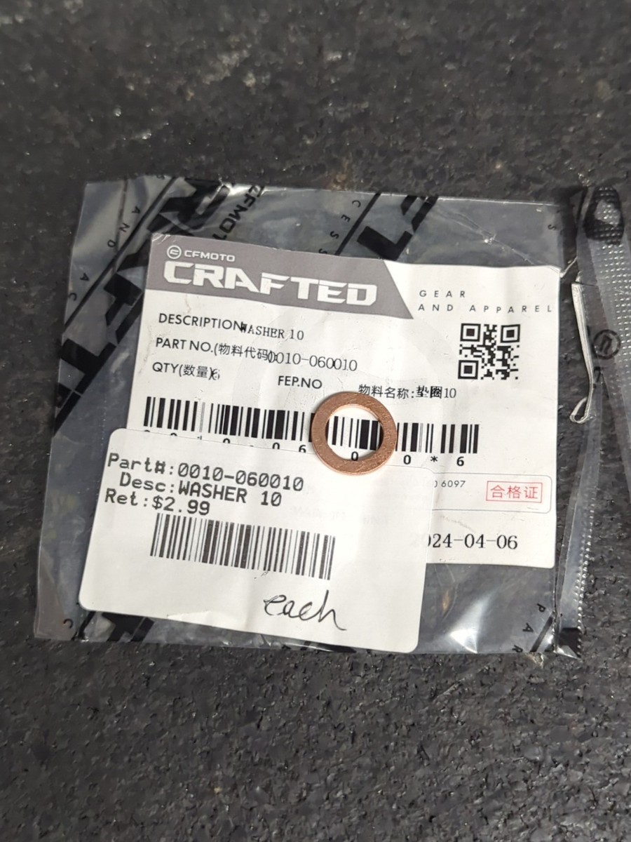 OEM CF MOTO WASHER #0010-060010 2007-2019 ZFORCE UFORCE CFORCE