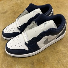 Air Jordan 1 Low Top Midnight Navy 553558-141 Basketball Shoes Sneakers Size 9.5