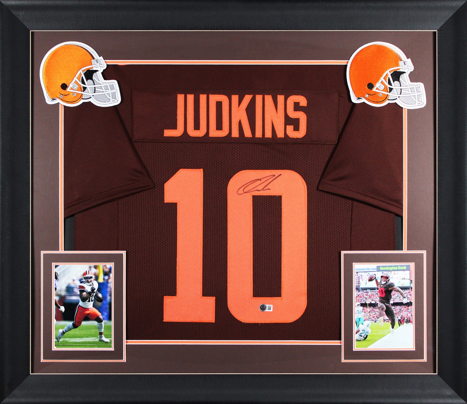 Quinshon Judkins Autographed Signed Cleveland Browns Brown Color Rush Pro Style Framed Jersey BAS Witnessed 