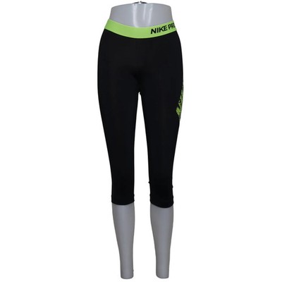 Nike Pro, Sportleggings, Größe: S, Schwarz/Gelb, Elasthan/Polyester, Print #hl3