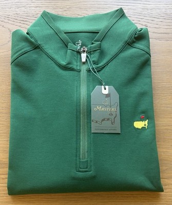 MASTER RUGBY EDITION フルジップセーター サイズ4 2026 Masters Tech XL Green Solid Quarter 1/4 Zip Golf Pullover