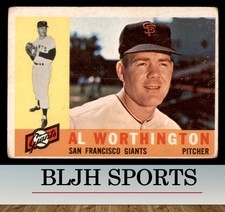 1960 Topps #268 Al Worthington San Francisco Giants (see pics)
