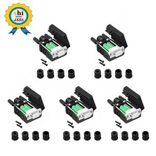 5Pcs D-SUB DB9 Female 9Pin Black Cover Screw Type Breakout Terminals Connector