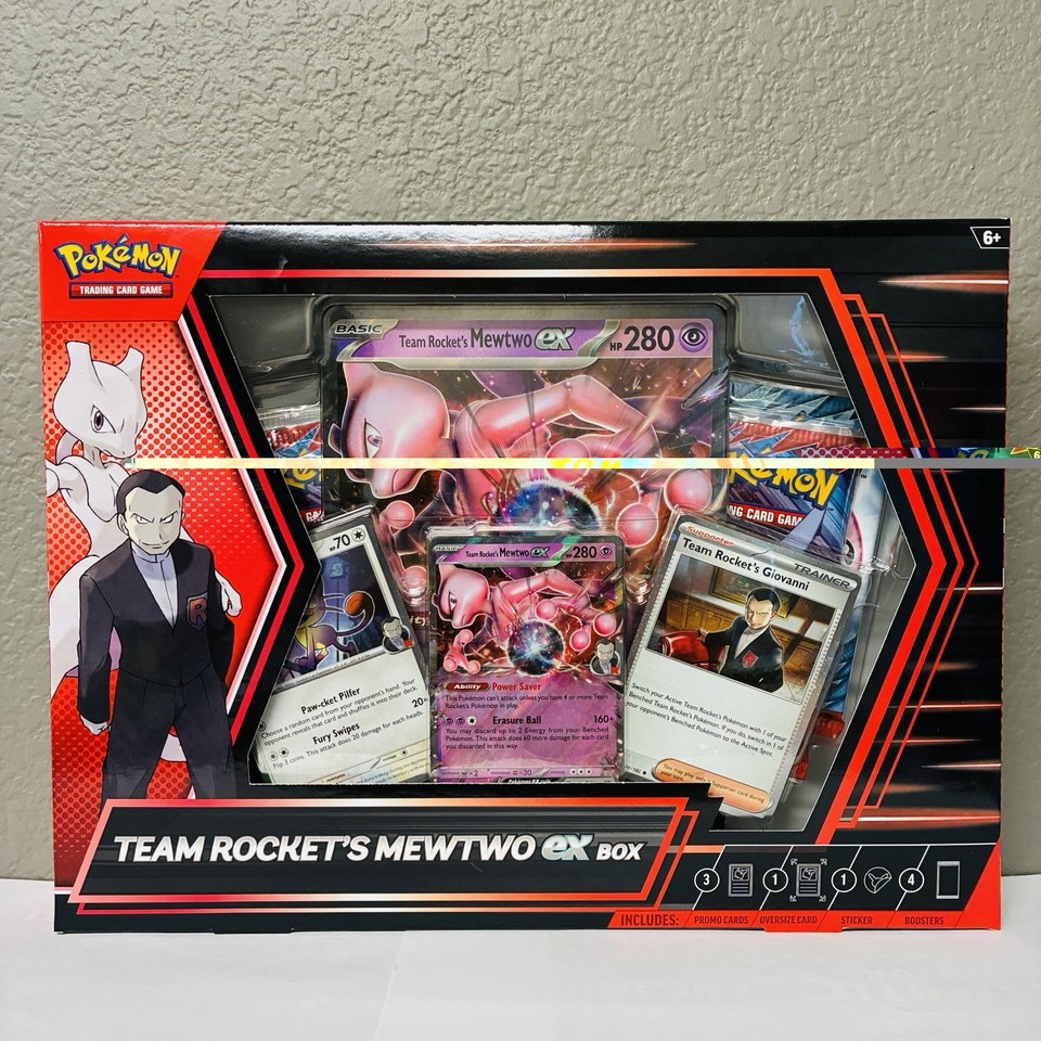 Pokemon TCG Team Rocket's Mewtwo ex Box Sealed Destined Rivals Packs ...