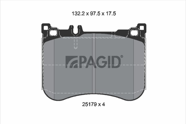 Pagid Bremsbelagsatz Scheibenbremse T2322N FüR Mercedes Klasse W222 V222 X222-image