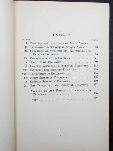 Trigonometry Textbook * Crathorne and Lytle * HB * Henry Holt Co., 1930 - Picture 7 of 10