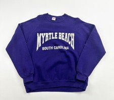 Vintage Myrtle Beach South Carolina Sweatshirt Adult Large Purple Made In USA