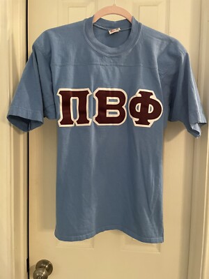 Vintage Pi Beta Phi Sorority Shirt Women Small Blue Wine Stitched