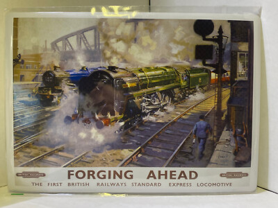 Blechschild Naational Railway Museum: ''Forging Ahead'', OVP